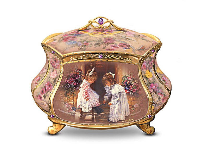 Sandra Kuck My Sister My Friend Porcelain Music Box