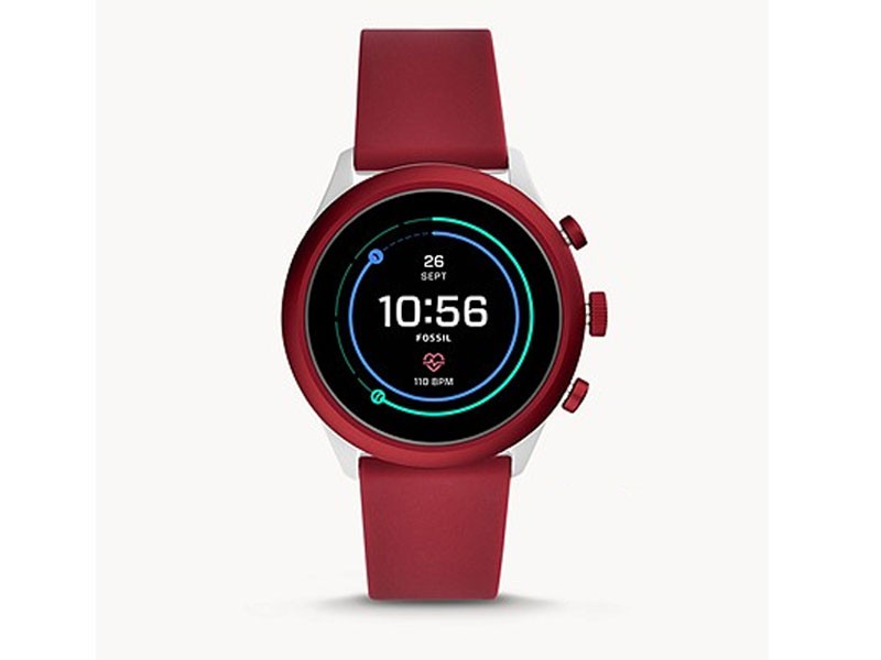  Fossil Sport Smartwatch 43mm Red Silicone