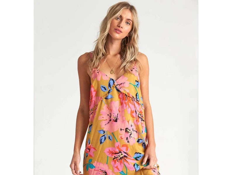 Billabong For The Frill Mini Dress For Women In Moss Landing