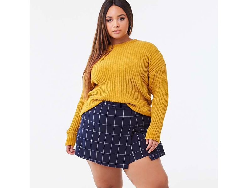 Plus Size Ribbed Chenille Sweater For Women