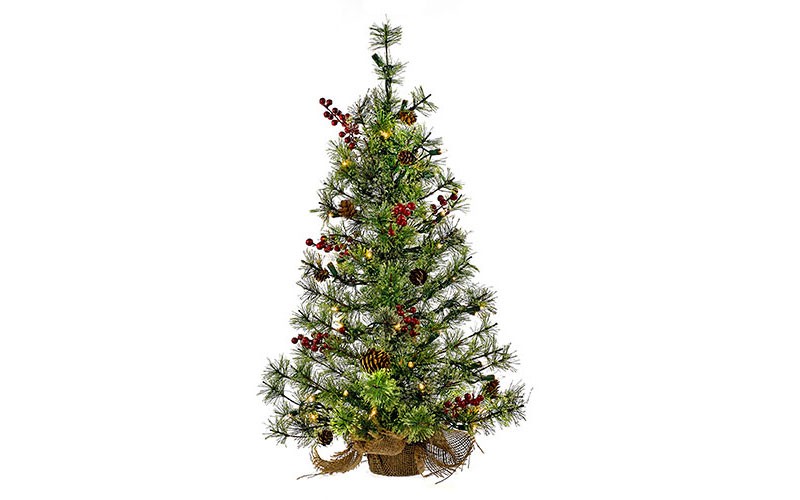 Kurt S. Adler 24in. Pre-lit Mini Pinecone and Holly Tree