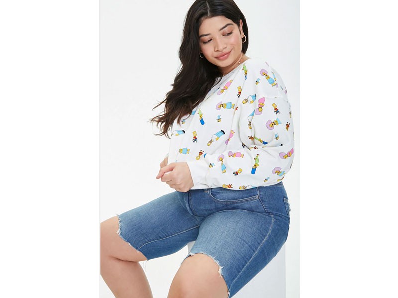 Women's Plus Size Simpsons Graphic Sweatshirt