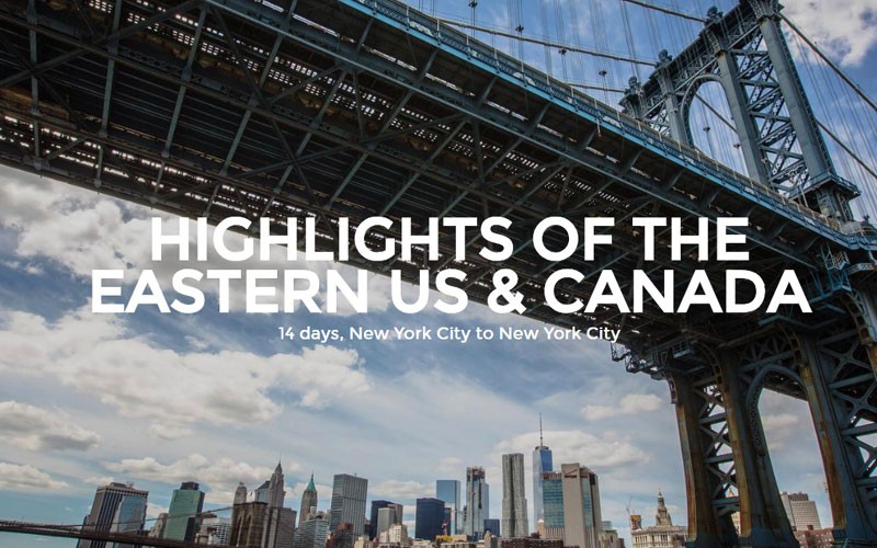 14 Days Highlights Of The Eastern Us & Canada In United State'S North America