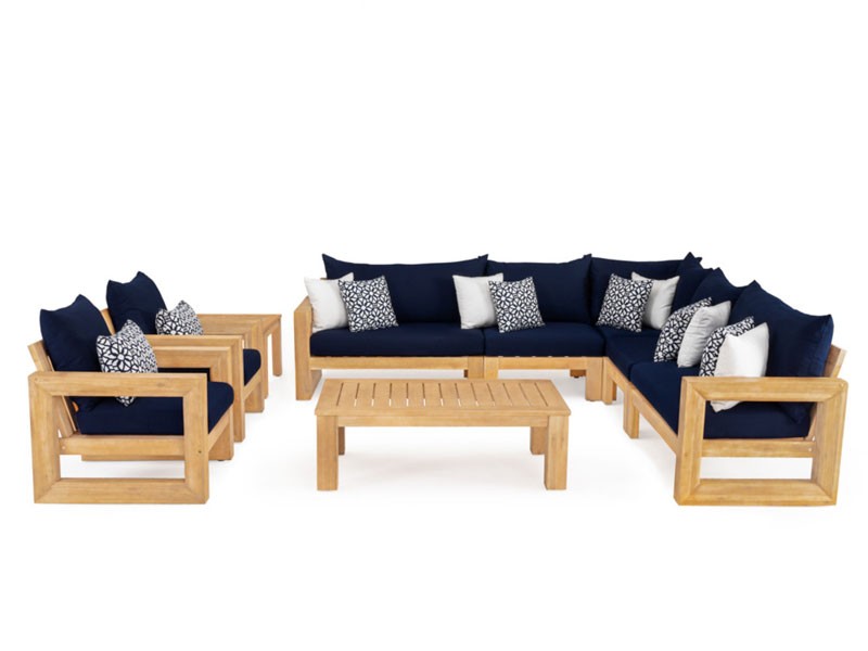 Benson 9 Piece Seating Set Navy Blue