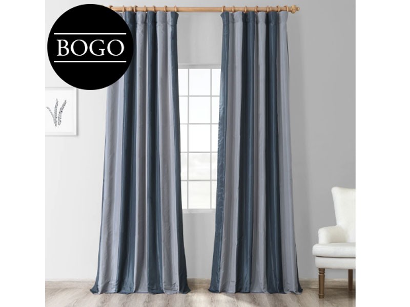Wimpole Charcoal Grey Designer Striped Faux Silk Curtain