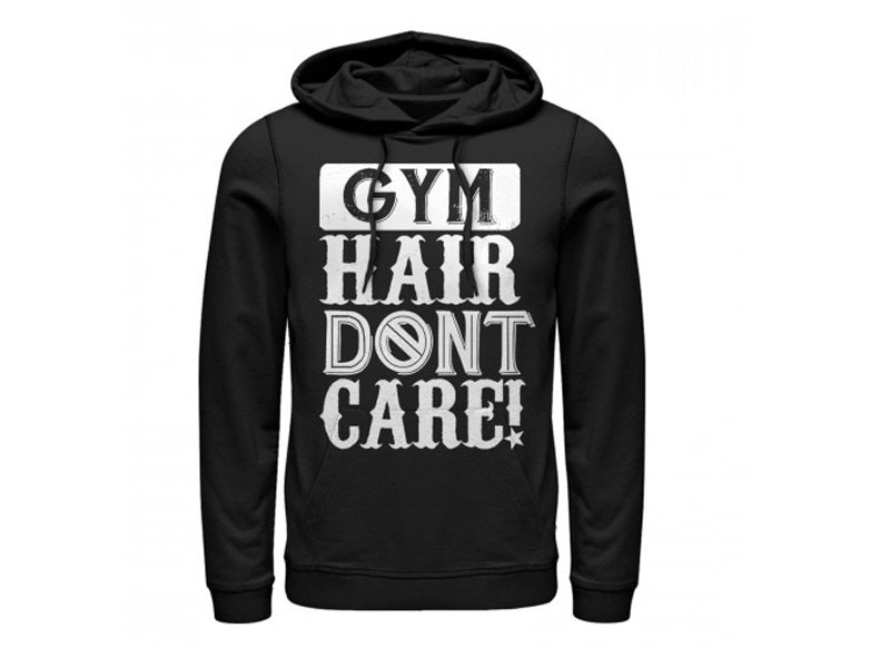 Women's Hoodie Gym Hair Don't Care