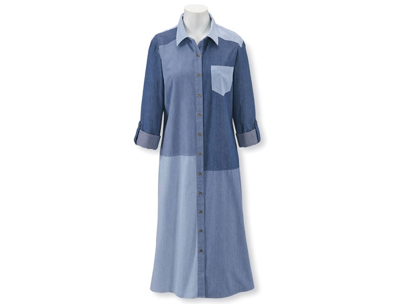 Women's Patchwork Denim Dress