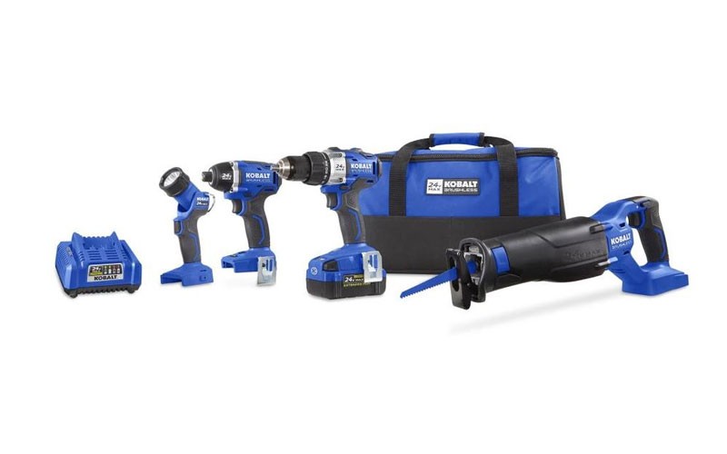 Kobalt 4-Tool 24-Volt Max Lithium Ion (Li-ion) Brushless Motor Cordless Combo Ki