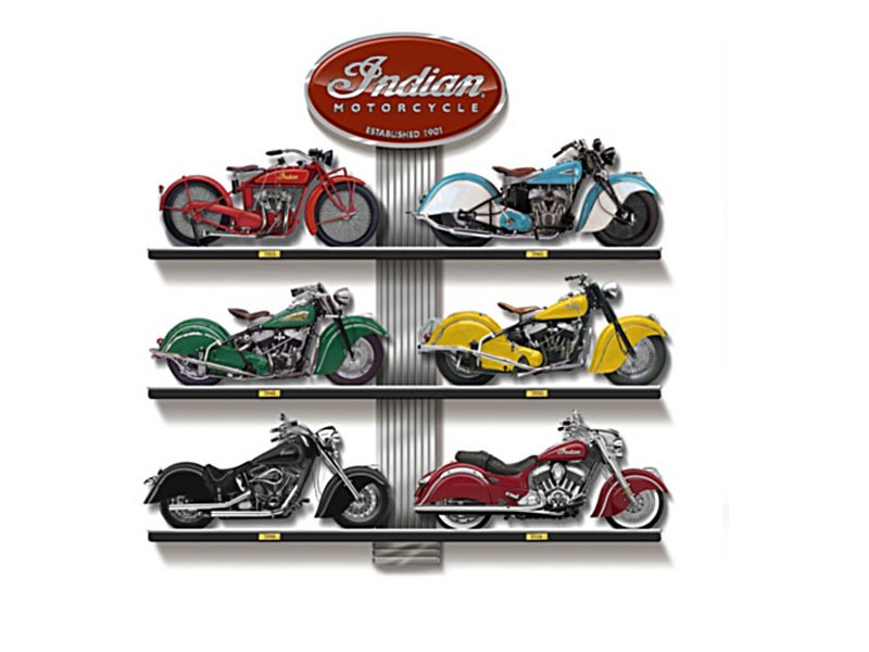 Indian Motorcycle Sculpture Collection With Custom Display