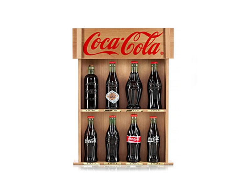 COCA-COLA Bottle Replicas With Collector Cards