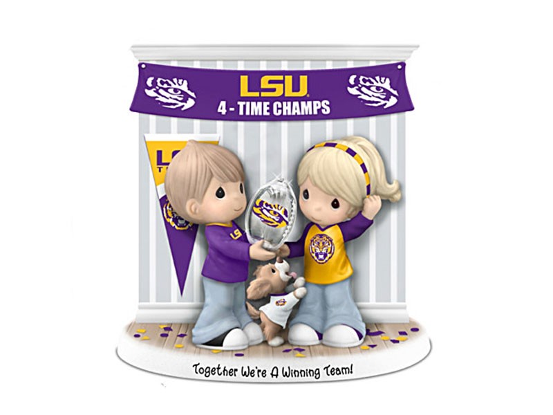 LSU Tigers Precious Moments Porcelain Figurine