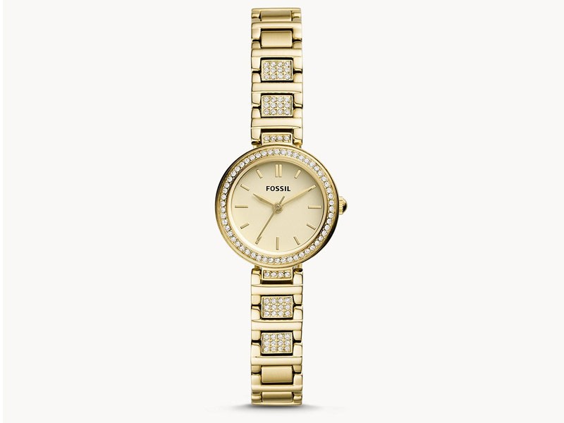 Karli Mini Three-Hand Gold-Tone Stainless Steel Watch For Women