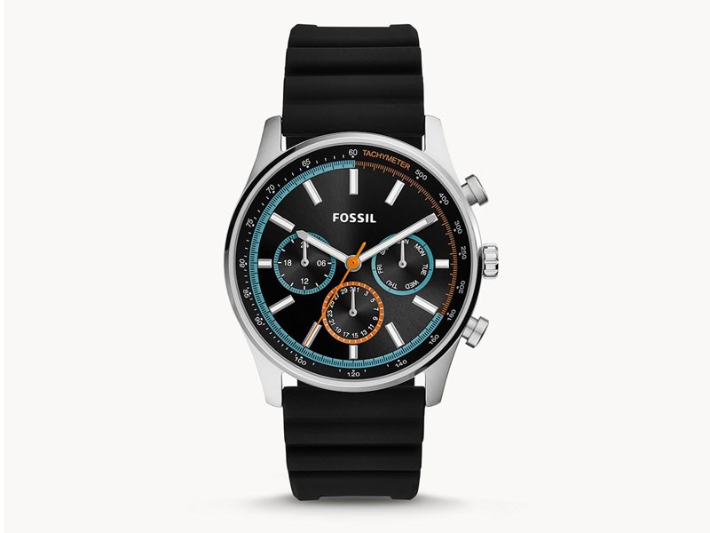 Men's Sullivan Multifunction Black Silicone Watch