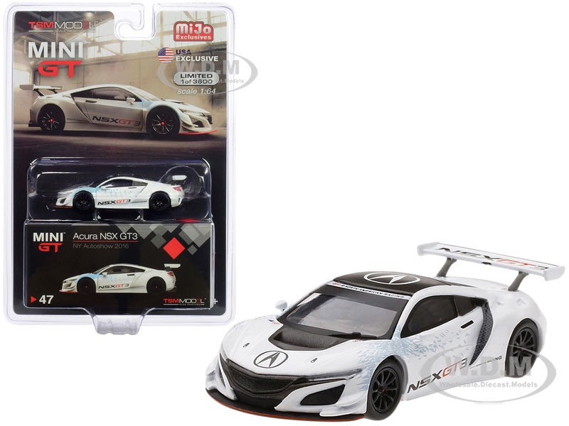 Acura NSX GT3 White Model Car by True Scale Miniatures