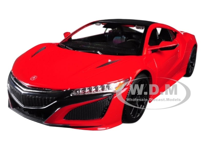 2018 Acura NSX Red with Black Top 1/24 Diecast Model Car by Maisto