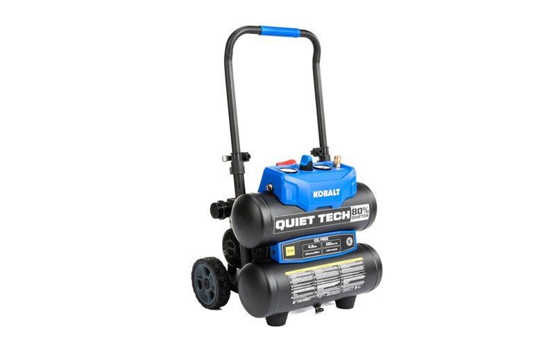 Kobalt Quiet Tech 4.3-Gallon Portable Electric Twin Stack Air Compressor