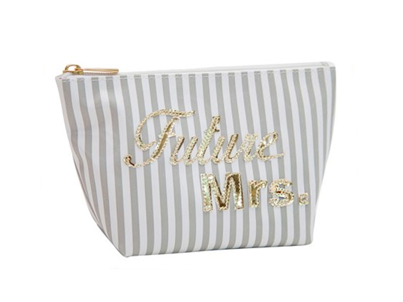 Wide Gray Stripes Medium Avery with Shiny Gold Future Mrs