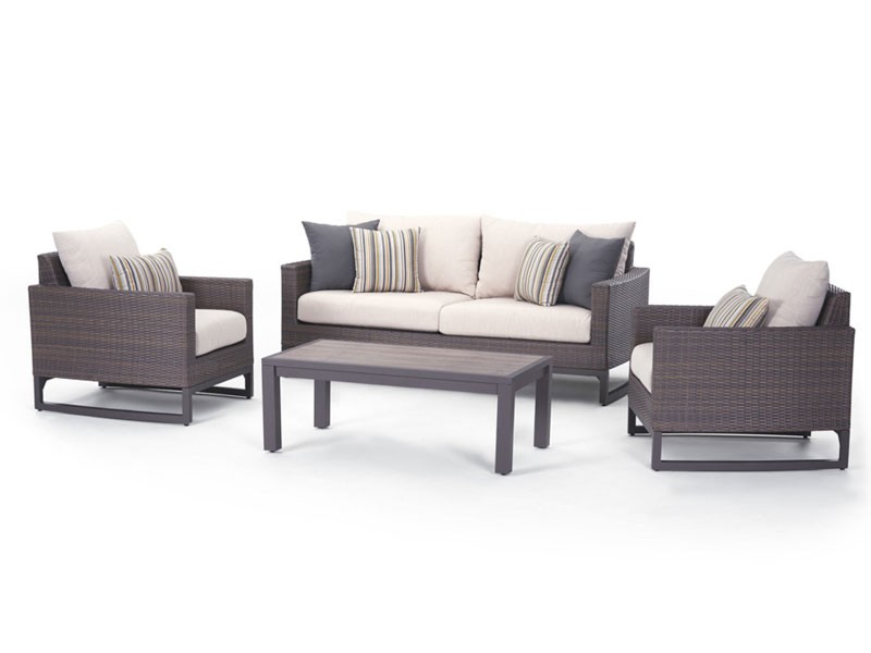 Milea 4 Piece Seating Set Natural Beige