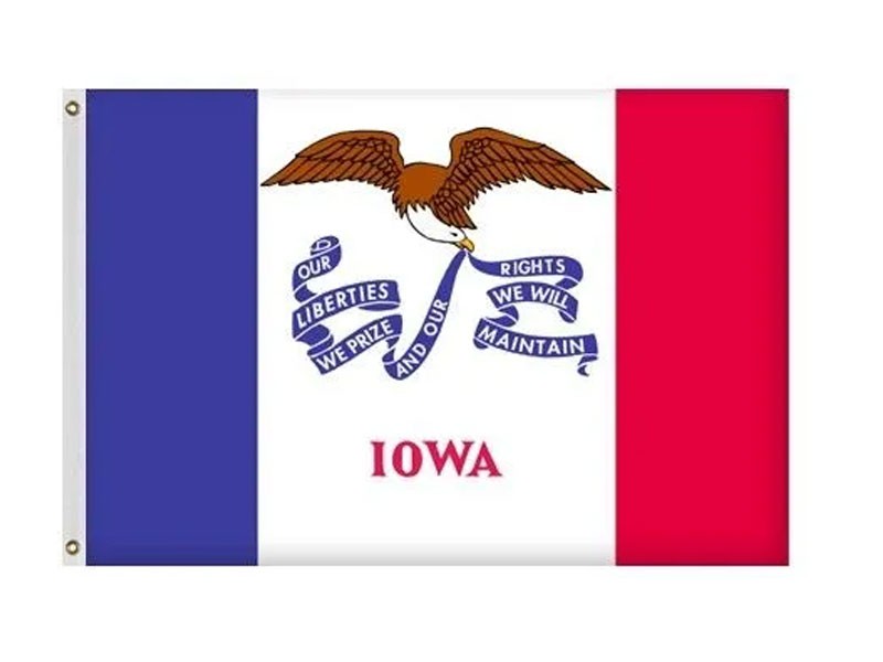 Outdoor Iowa Flags