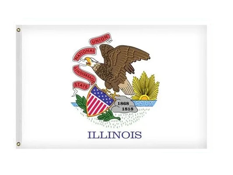 Outdoor Illinois Flags