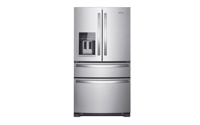 Whirlpool 24.5-cu ft 4-Door French Door Refrigerator with Ice Maker Fingerprint