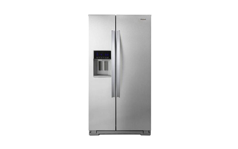 Whirlpool 20.6-cu ft Counter-Depth Side-by-Side Refrigerator with Ice Maker (Sta