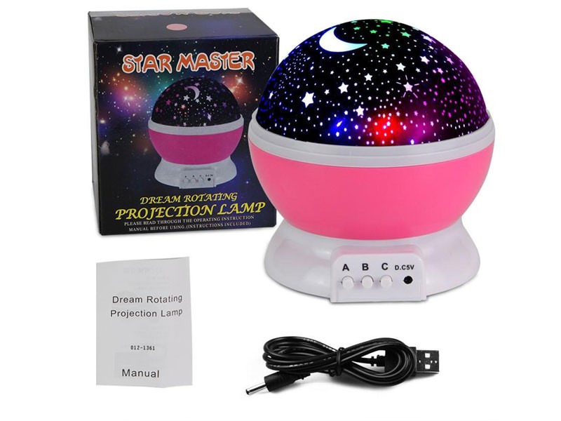 LED Night Light Moon Star Projector 360 Degree Rotation