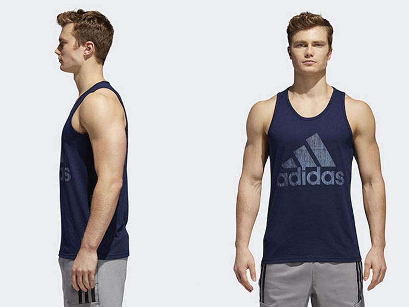 Men's Adidas Badge of Sport Tank Top Navy