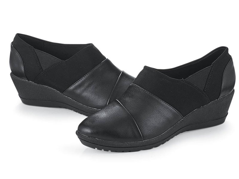 Vegan Leather Wedge Shoes For Women