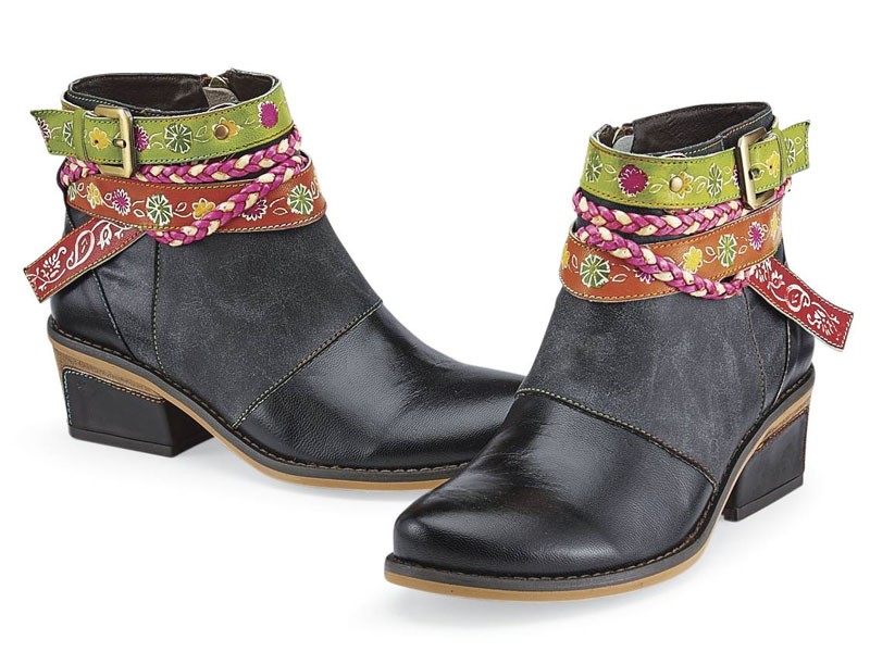 Handpainted Leather Boots For Women