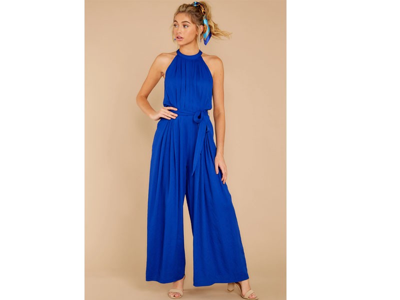 Impressive Poise Royal Blue Jumpsuit For Women