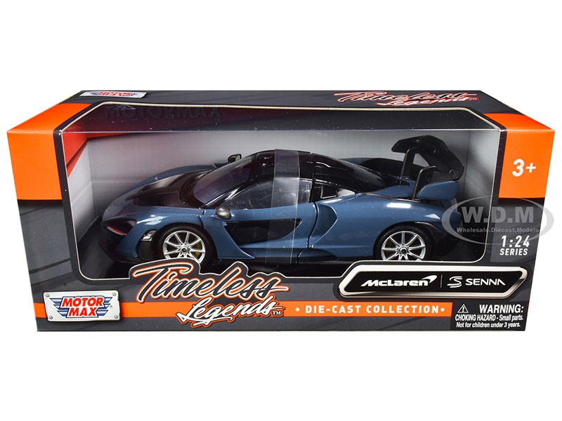 McLaren Senna Gray Metallic and Black Timeless Legends 1/24 Diecast Model Car