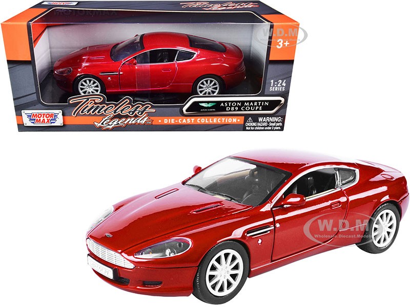 Aston Martin DB9 Coupe Red Timeless Legends 1/24 Diecast Model Car