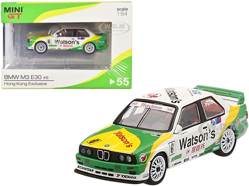 BMW M3 E30 6 Emanuele Pirro Watson's Team Schitzer Winner Guia Race Model Car