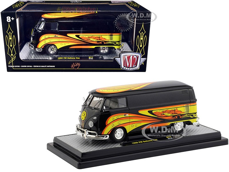 1960 Volkswagen Delivery Van Black Pearl Diecast Model