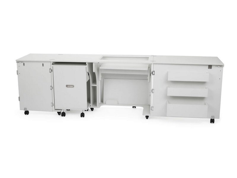 Kangaroo Kabinets Aussie Studio WHITE Sewing Cabinets with Air Lift