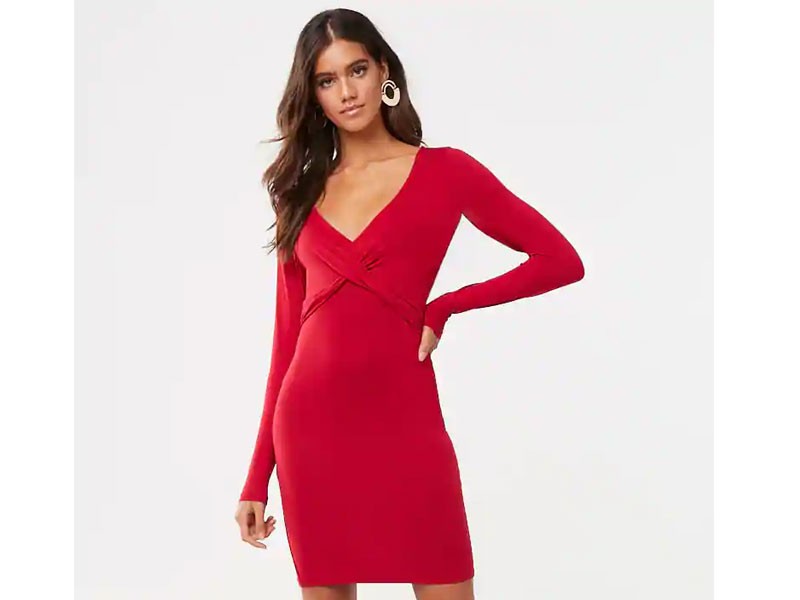 Women's V-Neck Mini Dress