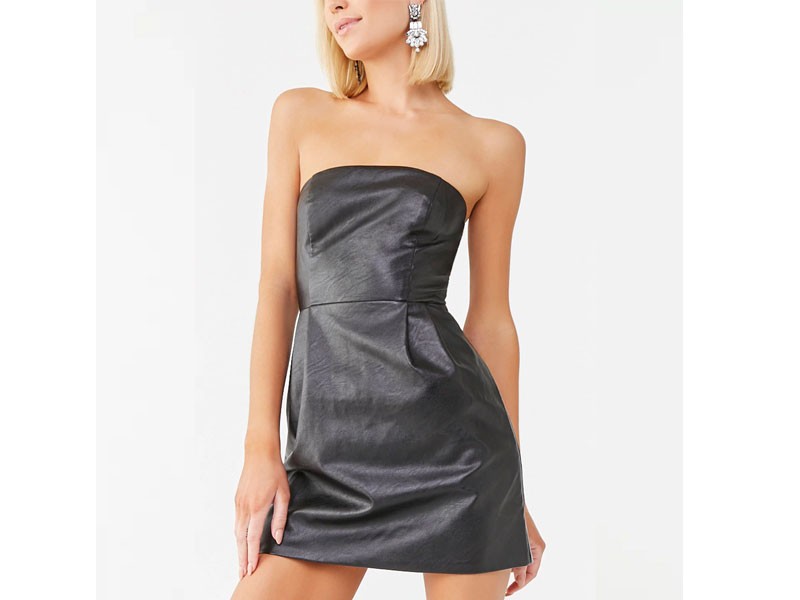 Women's Faux Leather Mini Dress