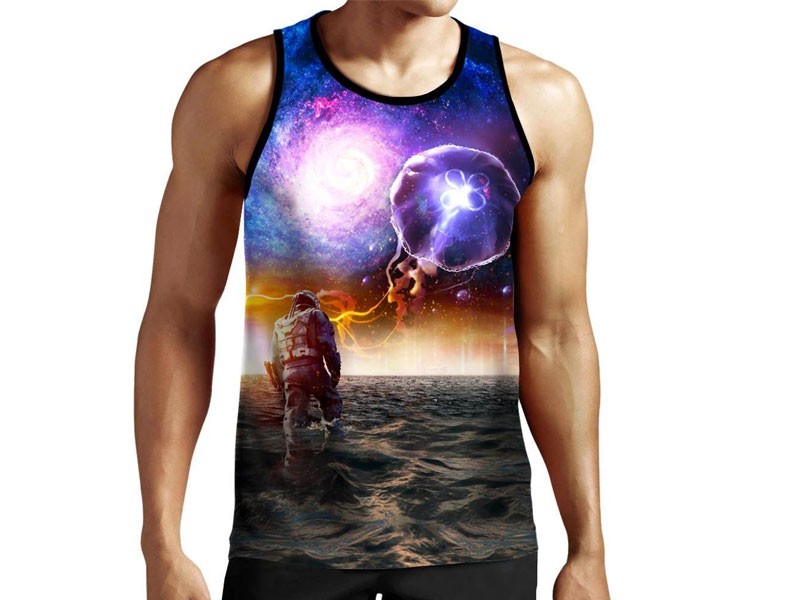 Galactic Jellyfish Tank Top For Men