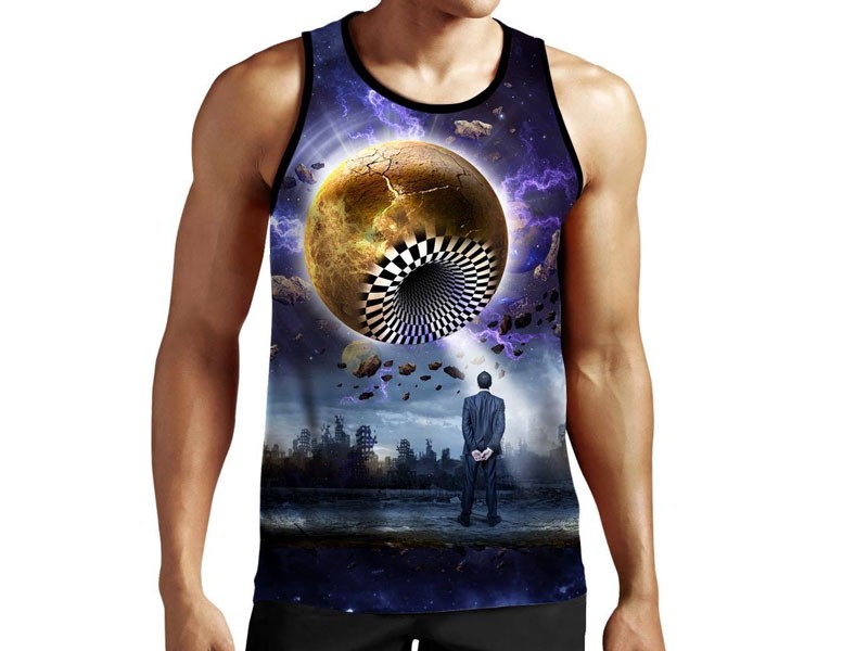 Planetary Hole Tank Top For Men