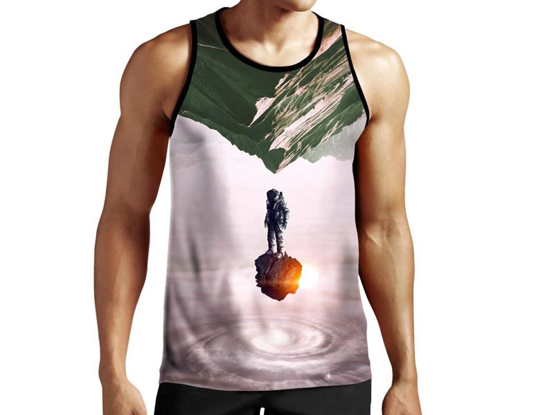 Surreal Astronaut Tank Top For Men