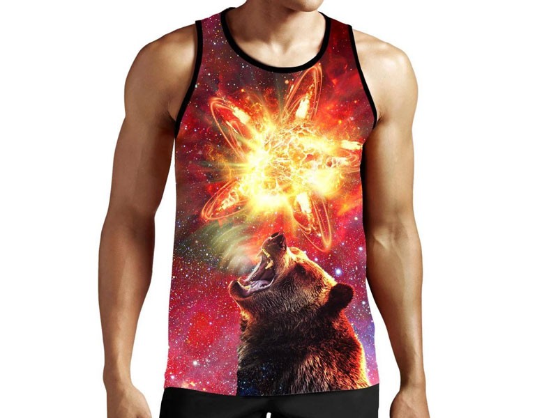 California Grizzly Bear Tank Top For Men