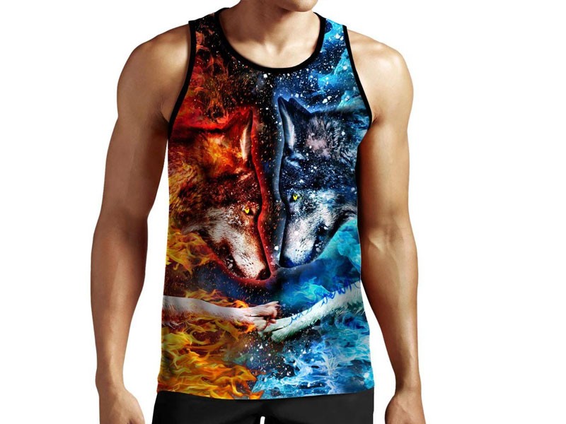 Fire and Ice Tank Top For Men