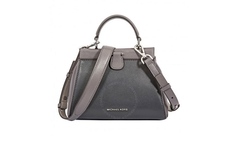 Michael Kors Small Gramercy Leather Satchel- Charcoal Multi