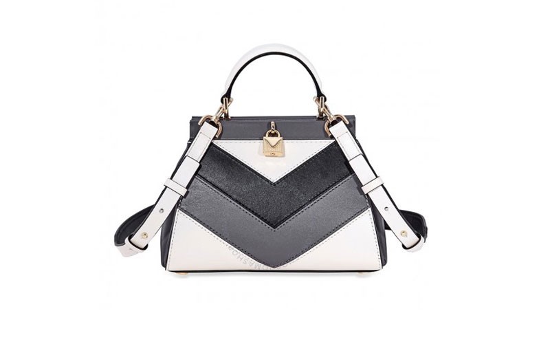 Michael Kors Gramercy Small Tri-Color Leather Satchel