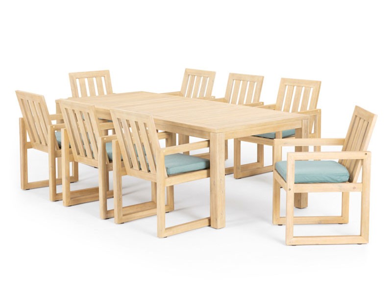 Benson 9 Piece Dining Set Bliss Blue