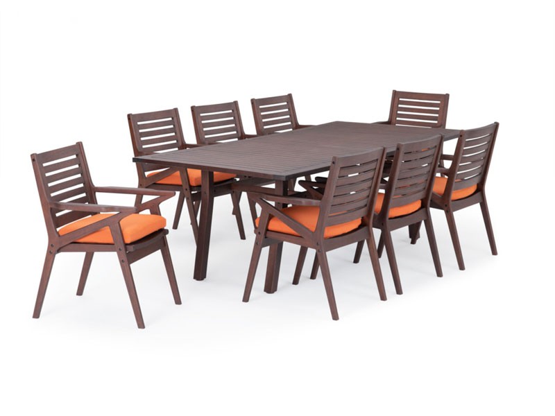 Vaughn 9 Piece Dining Set Tikka Orange