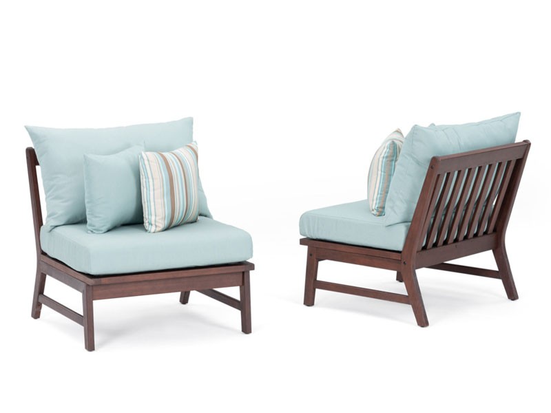 Vaughn Armless Chairs Bliss Blue