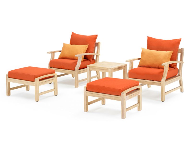 Kooper 5 Piece Club Chair & Ottoman Set Tikka Orang