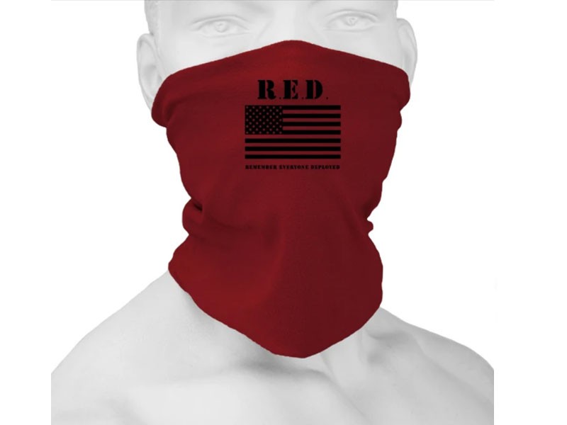 USAMM Cover R.E.D Remember Everyone Deployed Flag
